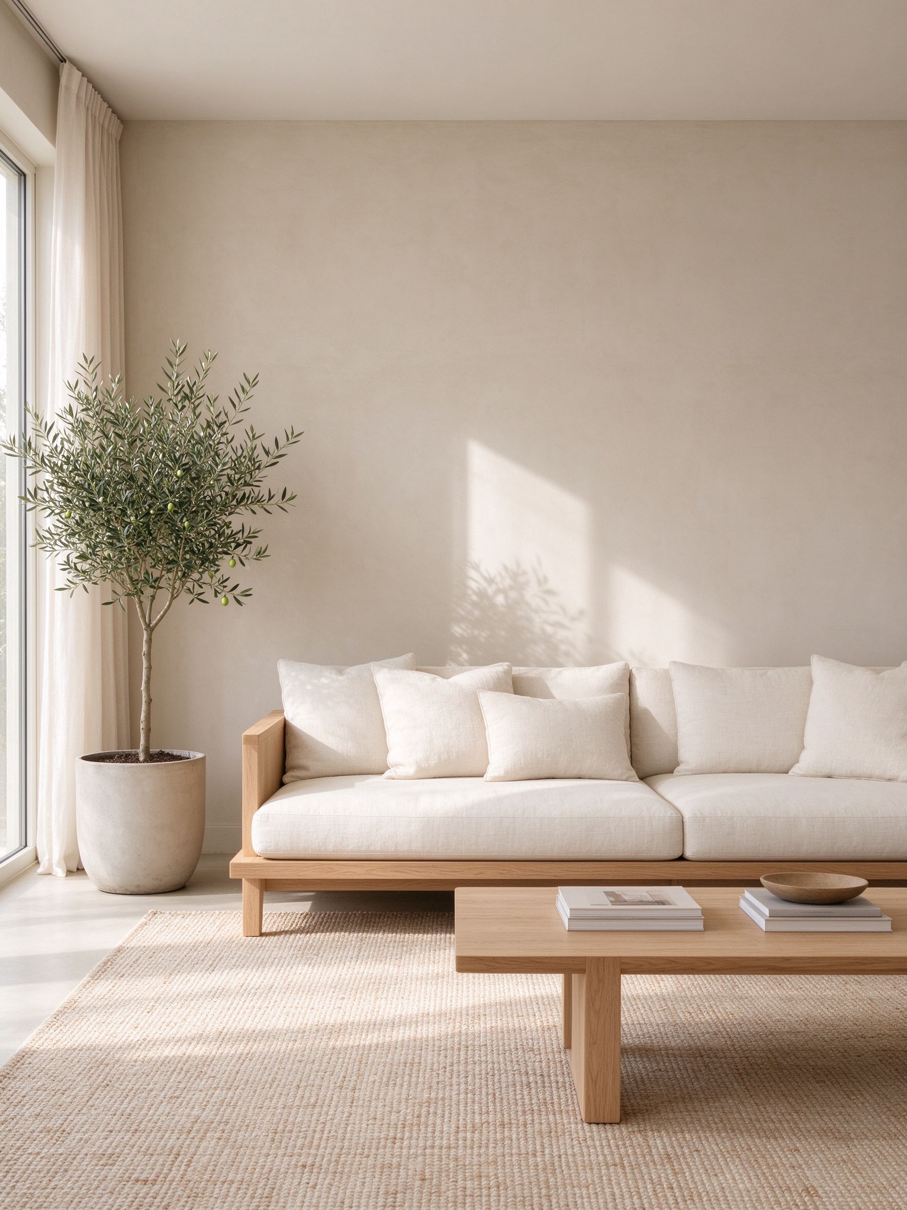 Quiet oak living room project